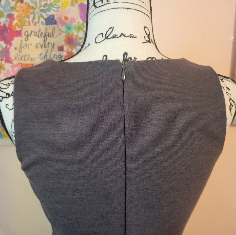 Forever 21 Charcoal Cut-Out Bodycon Stretchy Zipper-Back Minidress, S, EUC - Picture 9 of 11